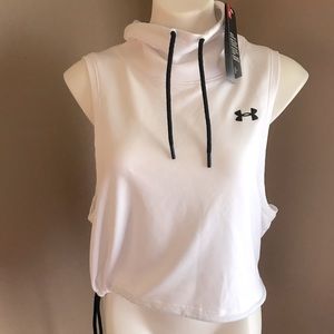 Under Armour Cropped Cowl Neck Tank White M